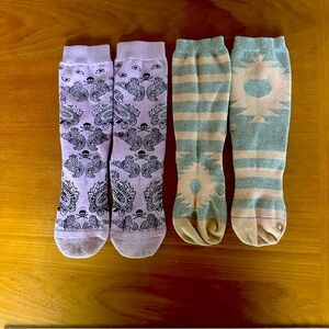 2 STANCE Socks M=6-8.5 Women’s Paisley Skull & Pink Tribal Aztec Vibe